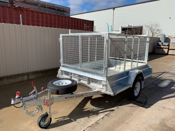 1500KGS - COMMERCIAL SINGLE + BRAKES + RAMPS + CAGE - Kessner Trailers ...